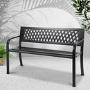 Cast Iron Modern Garden Bench - Black