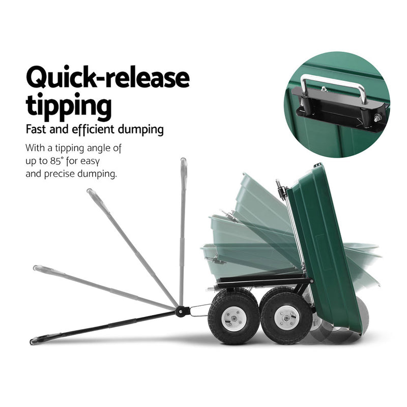 75L Garden Dump Cart - Green