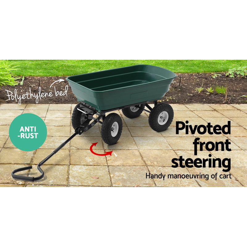 75L Garden Dump Cart - Green
