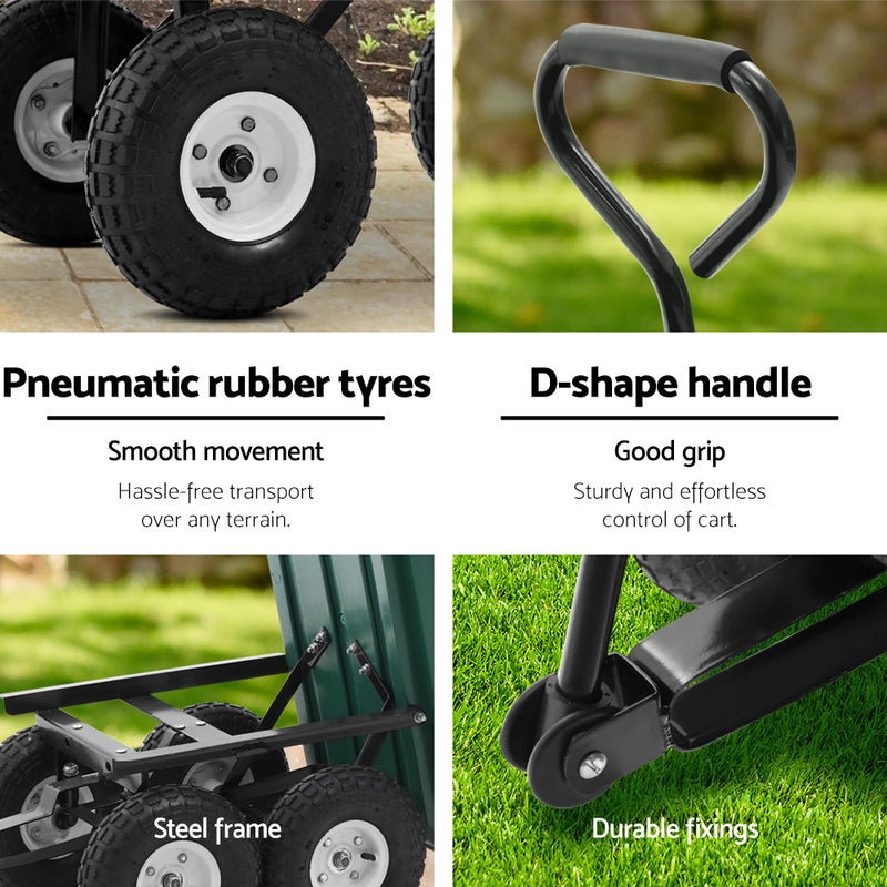 75L Garden Dump Cart - Green