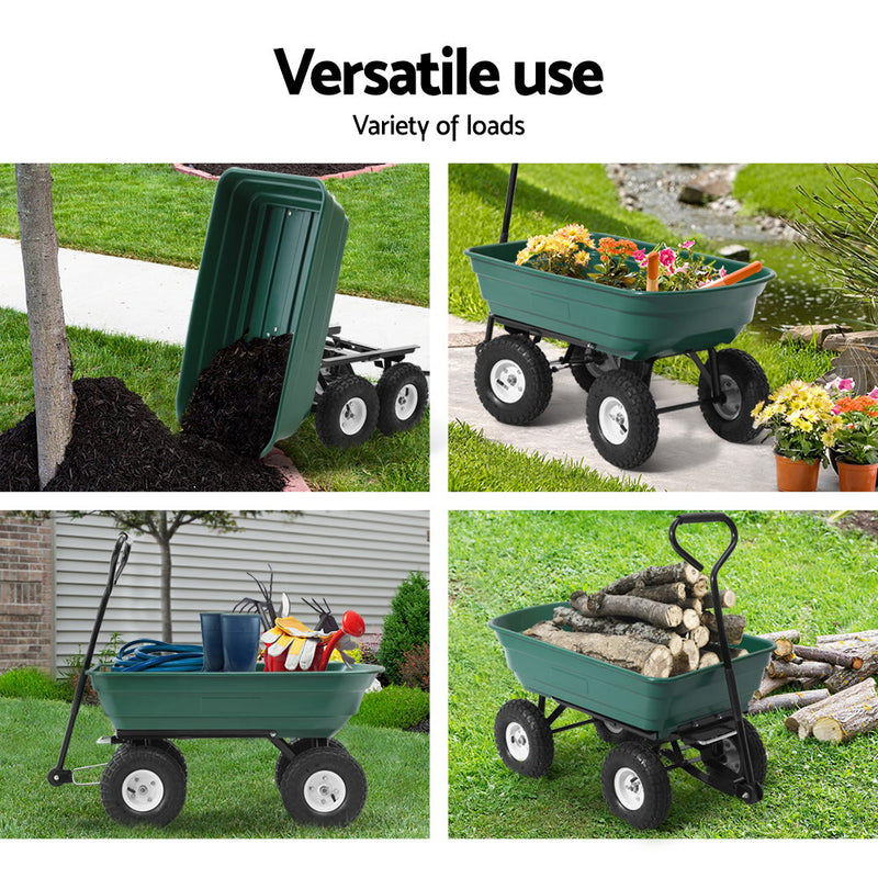 75L Garden Dump Cart - Green