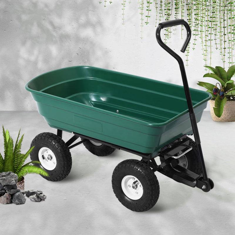 75L Garden Dump Cart - Green