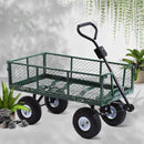 Mesh Garden Steel Cart - Green