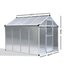 Greenhouse Aluminium Green House Garden Shed Greenhouses 2.42x1.9M