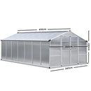 Greenhouse Aluminium Green House Garden Shed Greenhouses 4.1x2.5M