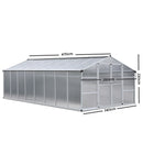 Greenhouse Aluminium Green House Garden Shed Greenhouses 4.7x2.5M