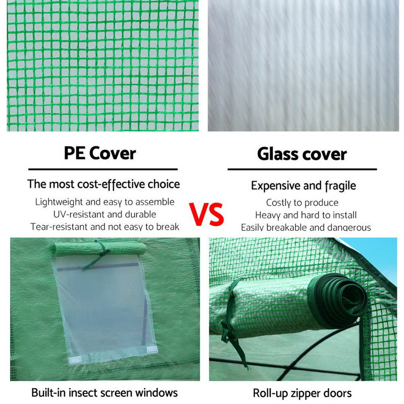 Greenhouse Garden Shed Green House Replacement *Cover Only* 6X3X2M