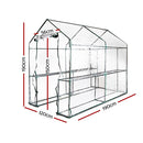 Greenhouse Garden Shed Green House 1.9X1.2M Storage Greenhouses Clear