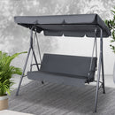 Outdoor Swing Chair Hammock Bench Seat Canopy Cushion Furniture Grey