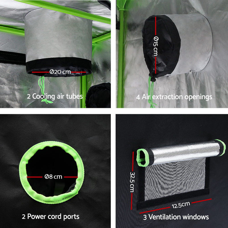 1680D 1MX1MX2M Hydroponics Grow Tent Kits Hydroponic Grow System