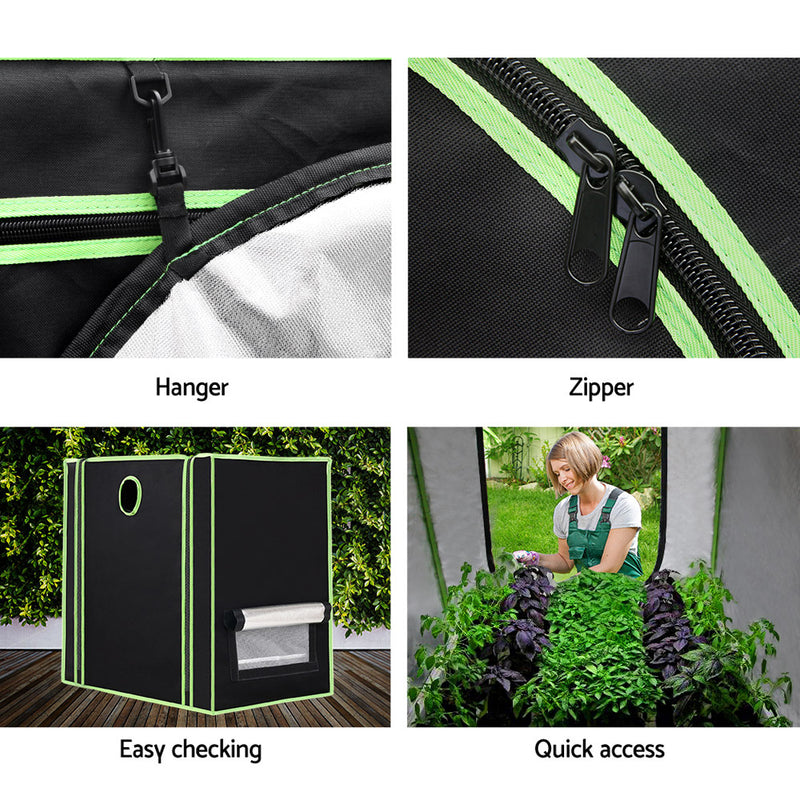 Grow Tents Hydroponics Plant Tarp Shelves Kit 60 x 40 x 60cm