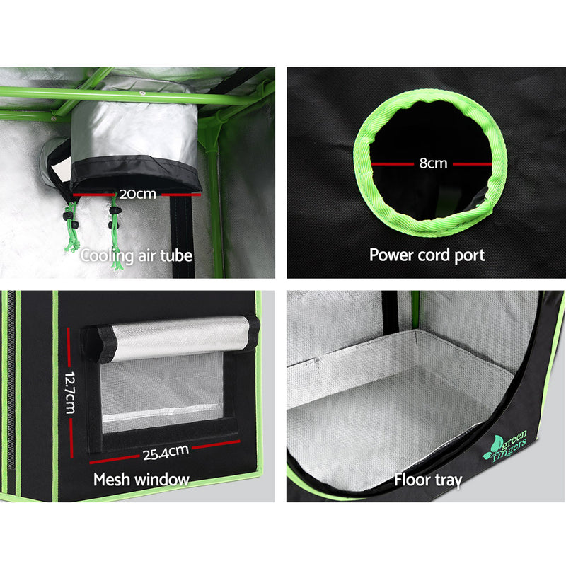 Grow Tents Hydroponics Plant Tarp Shelves Kit 60 x 40 x 60cm