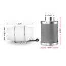 4" Hydroponics Grow Tent Kit Ventilation Kit Fan Carbon Filter Duct