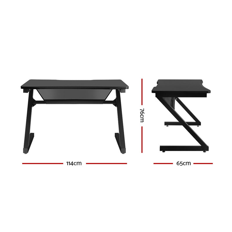 Gaming Desk Carbon Fiber Style Study Office Computer Laptop Racer Table