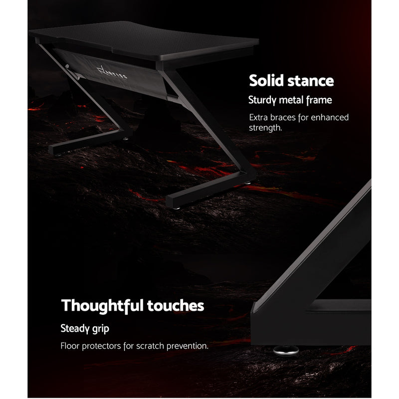 Gaming Desk Carbon Fiber Style Study Office Computer Laptop Racer Table