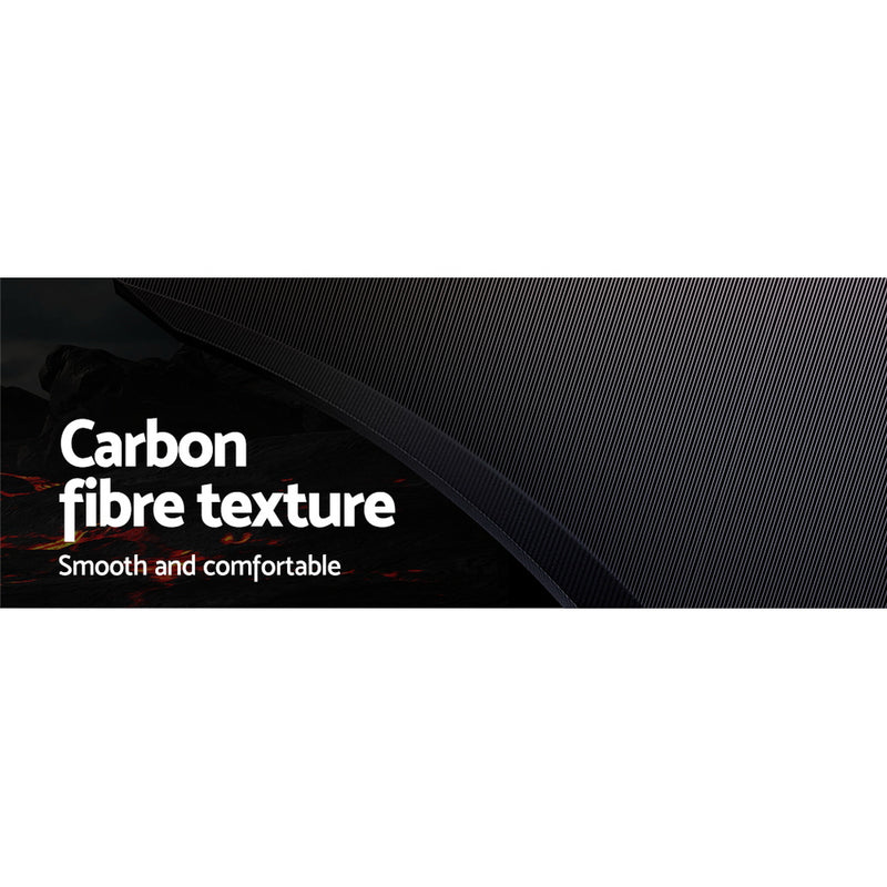 Gaming Desk Home Office Carbon Fiber Computer Table Racer Desks Black Red