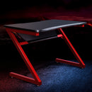 Gaming Desk Home Office Carbon Fiber Computer Table Racer Desks Black Red