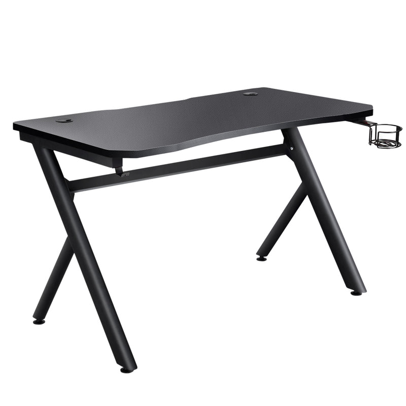 Gaming Desk Home Office Carbon Fiber Computer Table Racer Desks Black