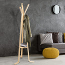 Wooden Coat Hanger Stand - Beige