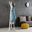 Wooden Coat Hanger Stand - White