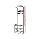 Clothes Rack Coat Stand Garment Portable Hanger Airer Organiser Shoe Storage Metal Black