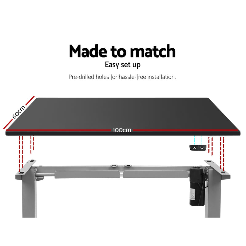 Height Adjustable Standing Desk Motorised Electric Frame Riser Laptop Computer 100cm