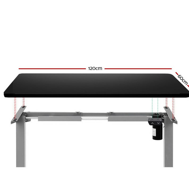 Height Adjustable Standing Desk Motorised Electric Frame Riser Laptop Computer 120cm