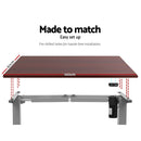 Standing Desk Sit Stand Table Height Adjustable Motorised Electric Grey Frame 100cm Walnut
