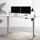 Standing Desk Sit Stand Table Height Adjustable Motorised Frame Riser 140cm Curved Desk Top