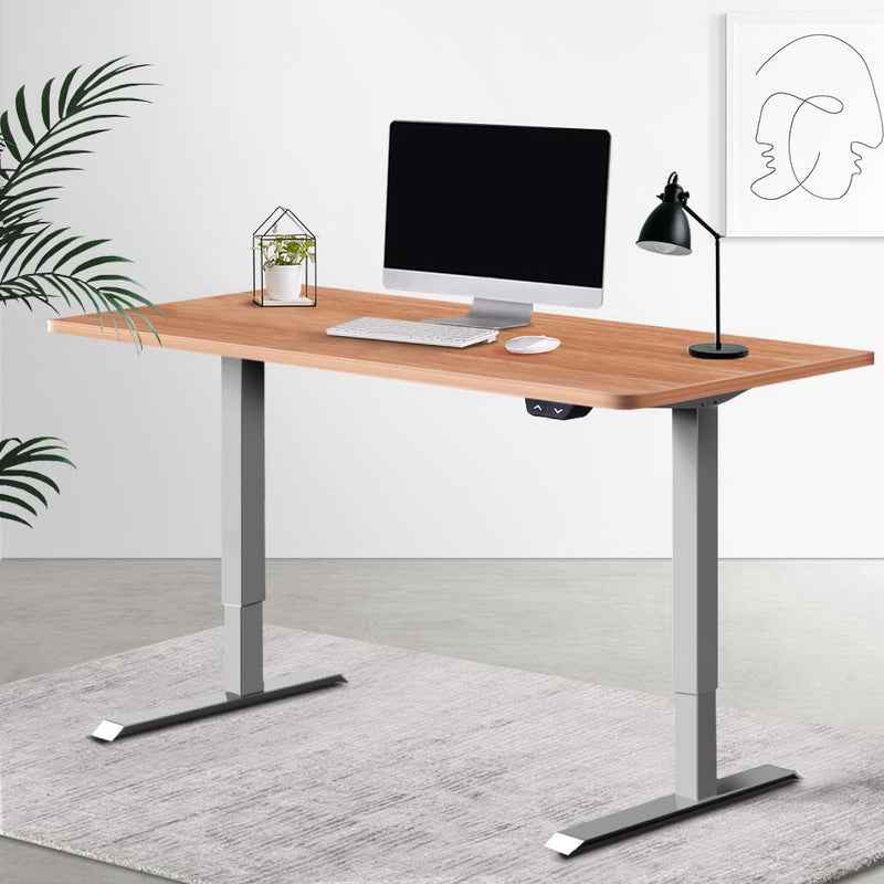Standing Desk Height Adjustable Sit Stand Laptop Computer Table Motorised Electric Frame Riser 140cm