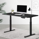 Standing Desk Sit Stand Table Riser Motorised Electric Computer Laptop Desks Dual Motors 140cm Black