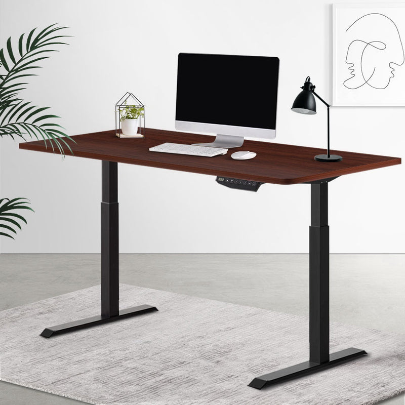 Standing Desk Sit Stand Motorised Electric Frame Computer Laptop Table 120cm Dual Motor
