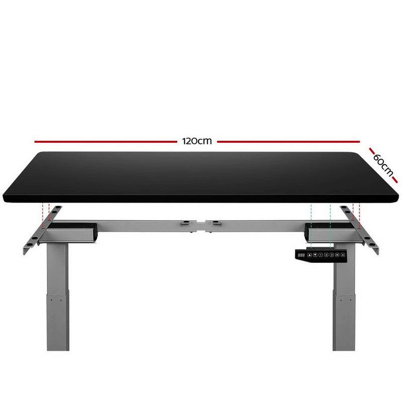 Sit Stand Desk Standing Desks Motorised Electric Home Office Laptop Computer Dual Motor 120cm