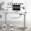 Sit Stand Standing Desk Motorised Electric Adjustable Laptop Computer Table Dual Motors 140cm