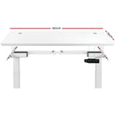 Electric Motorised Height Adjustable Standing Desk - White Frame with 160cm White Top