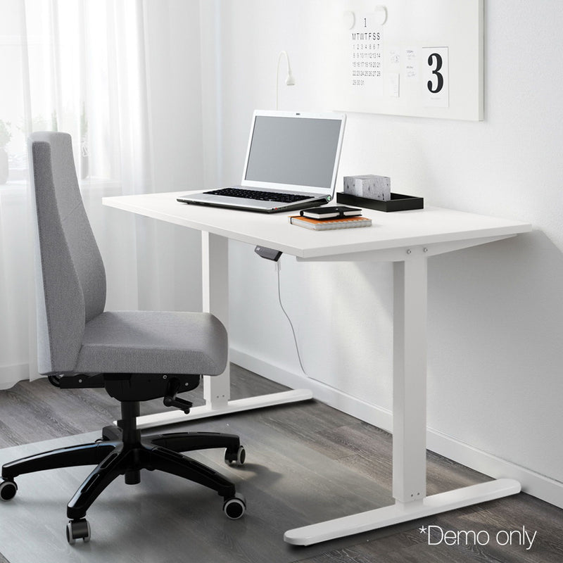 Motorised Height Adjustable Standing Desk - White