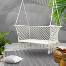 Camping Hammock Chair Patio 2 Person Swing Hammocks Double Portable Cream