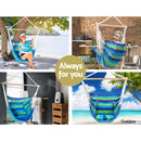 Hanging Hammock Chair Swing Indoor Outdoor Portable Camping Blue