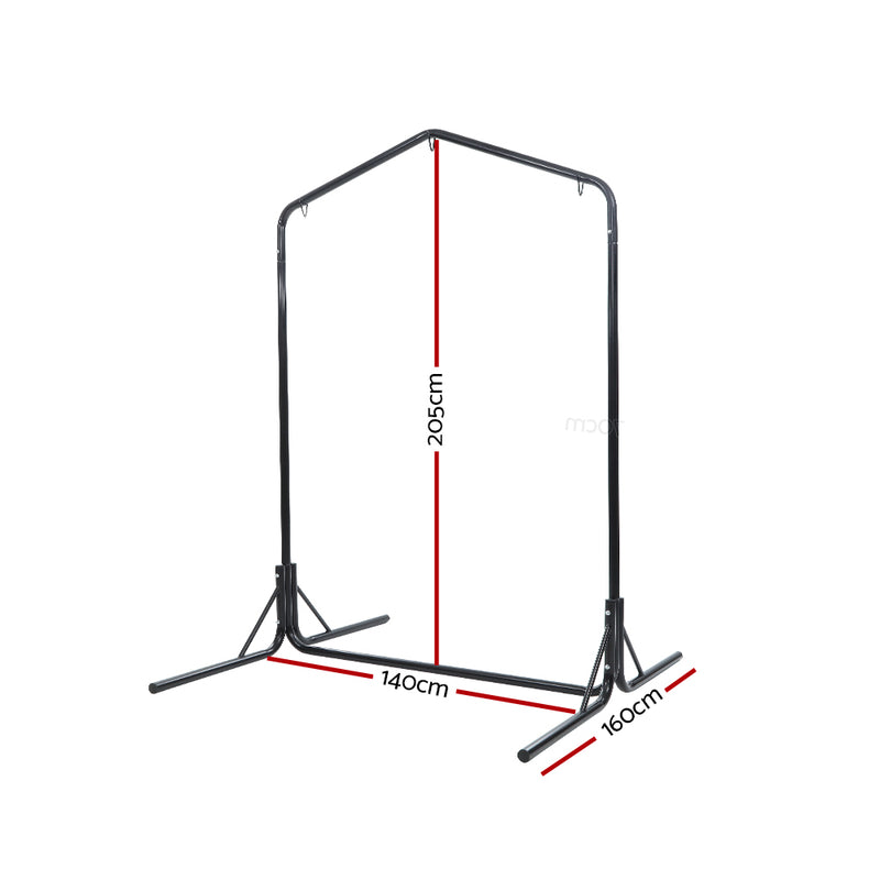 Double Hammock Chair Stand Steel Frame 2 Person Outdoor Heavy Duty 200KG