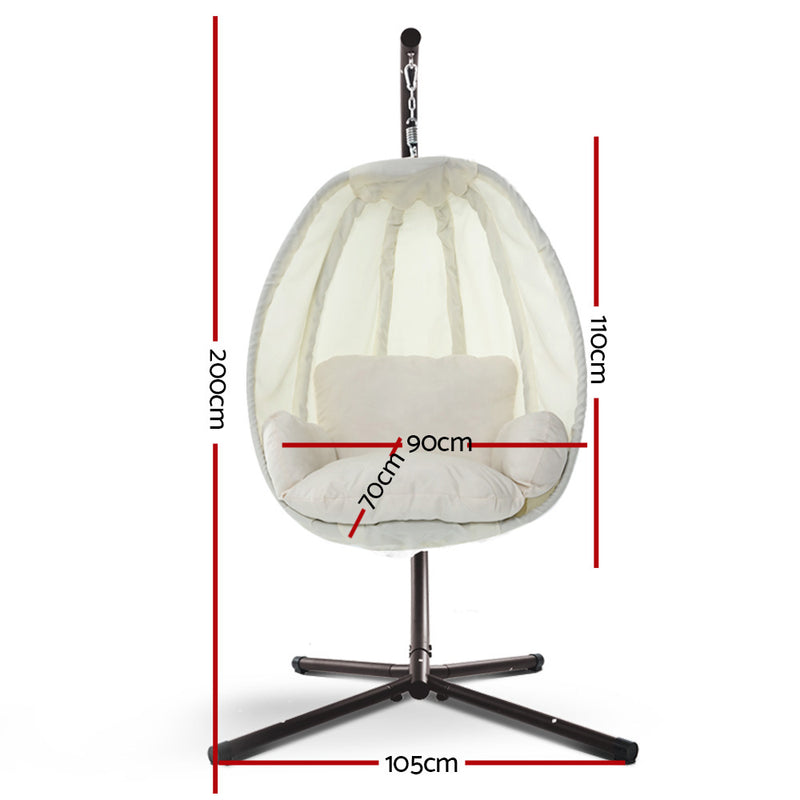 Outdoor Furniture Egg Hammock Porch Hanging Pod Swing Chair with Stand