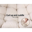 Outdoor Furniture Hanging Swing Chair Stand Egg Hammock Rattan Wicker Latte