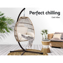 Outdoor Furniture Egg Hanging Swing Chair Stand Wicker Rattan Hammock