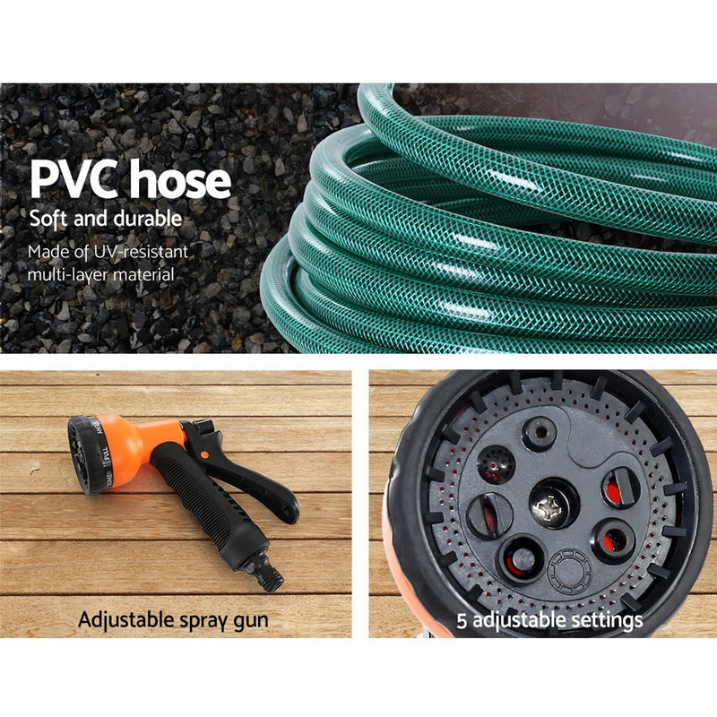 Retractable Hose Reel 20M Garden Water Spray Gun Auto Rewind