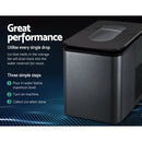 2.2L Ice Maker 12KG Portable Ice Makers Cube Tray Bar Home Countertop Black