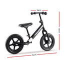 Kids Balance Bike Ride On Toys Puch Bicycle Wheels Toddler Baby 12" Bikes Black