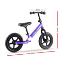 Kids Balance Bike Ride On Toys Puch Bicycle Wheels Toddler Baby 12" Bikes Purple