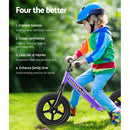 Kids Balance Bike Ride On Toys Puch Bicycle Wheels Toddler Baby 12" Bikes Purple