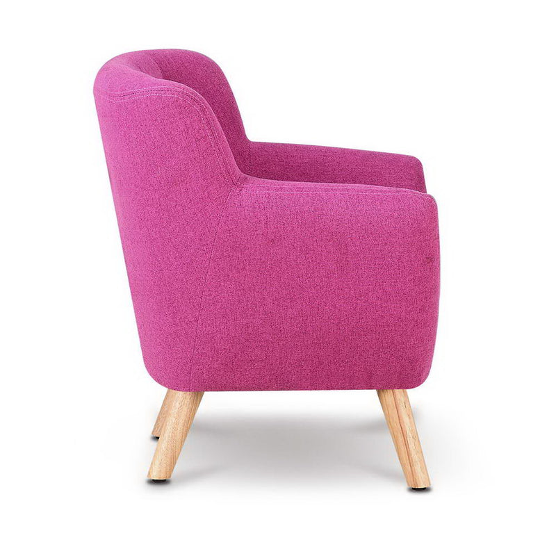 Keezi Kids Sofa Armchair Fabric Furniture Lorraine French Couch Children Pink