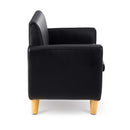 Keezi Storage Kids Sofa Children lounge Chair Couch PU Leather Padded Black