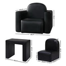 Keezi Kids Chair Sofa Recliner Children Table Desk Armchair Leather Couch Black
